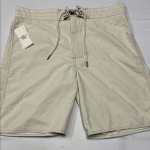 Ralph Lauren Double RL Cream Board Shorts Swimwear